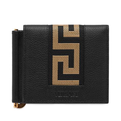 versace black greek key wallet|versace greek goddess wallet.